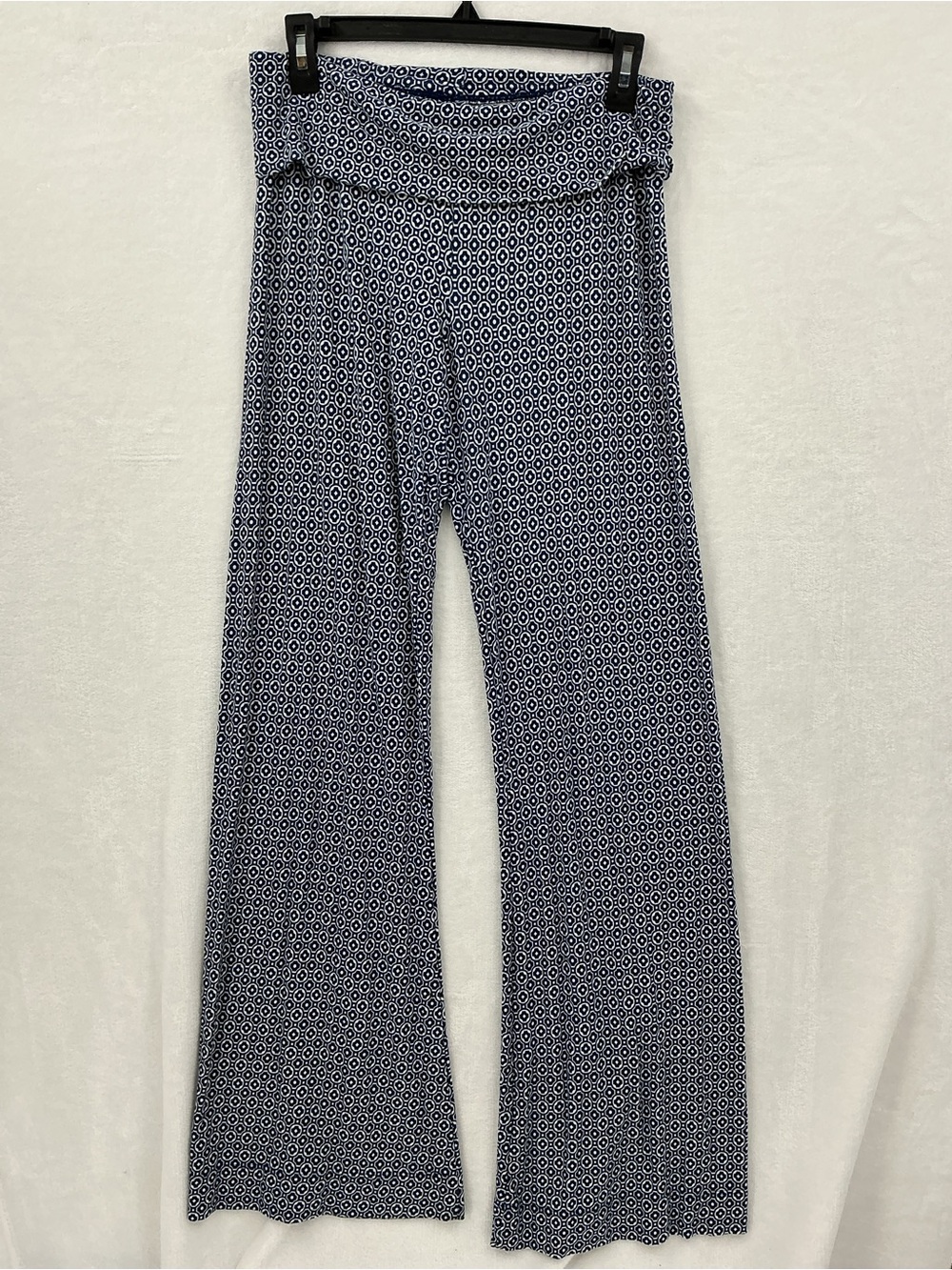 Helen Jon Navy & White Wide-Leg Printed Lounge Pants 1119
